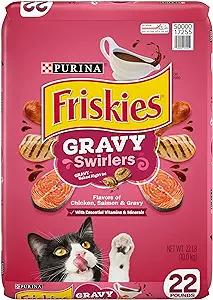 Purina Friskies Gravy Swirlers Dry Cat Food - 22 lb. Bag