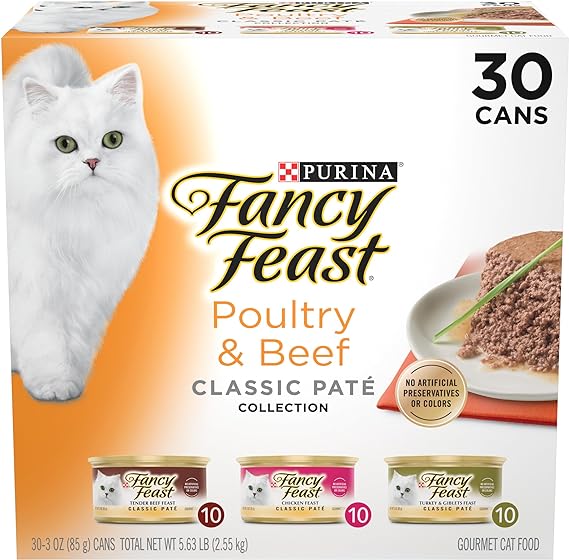 Wet Cat Food Variety Pack - (Pack of 30) 3 oz. Cans